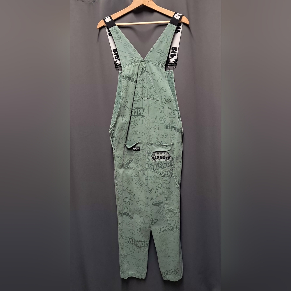 Rip N Dip Scribble Print Overalls Size 32 - Picture 4 of 7